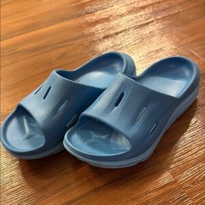 Hoka Blue Recovery Slide Sandals women’s 8